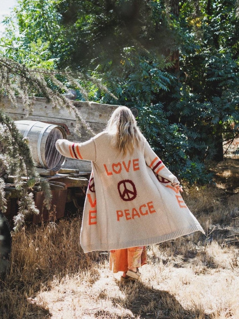 NWT POL Oversized Peace Love Boho Soft Cardigan Sweater Duster - Picture 13 of 14